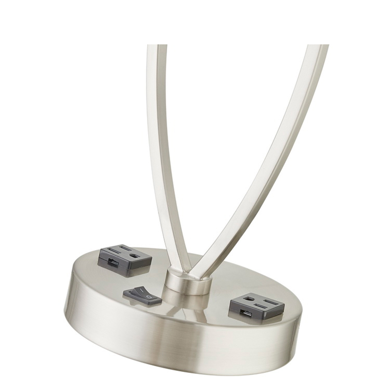 Ngủ một đèn bàn ánh sáng với lớp hoàn thiệnniken, một công tắc rocker/off và hai cửa hàng tại phòng khách