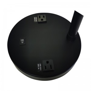 Hai tông màu bàn làm việc với màu đen và màu vàngnhạt, một công tắc rocker trên/off và hai cửa hàng thuận tiện trong phòng khách