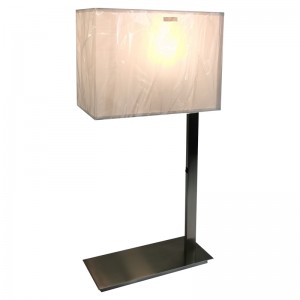 Bàn chải Nickel Đèn bàn kiểu đơn giản với một công tắc rocker/off tại phòng khách