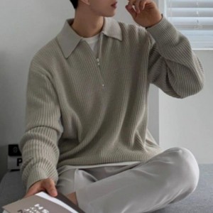 Đàn ôngnhảy pullovernam và mùa đông dày mộtnửa áo choàng kéo dài.