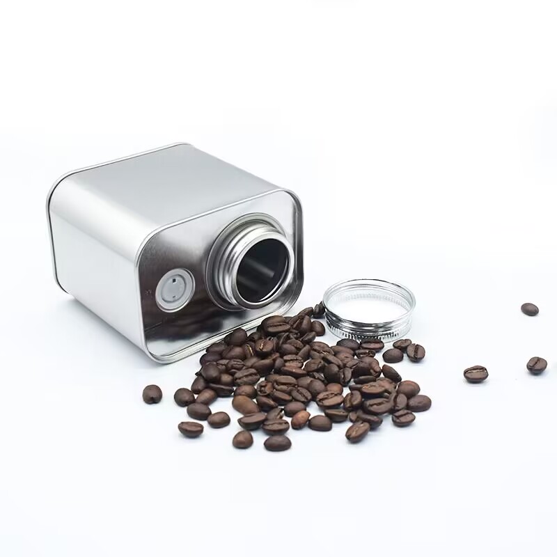 Tùy chỉnh hộp thiếc có thể sản xuất in hộp cà phê rỗng cà phê trống hộp quà tặng hộp kim loại có thể 250g cà phê bao bì thiếc