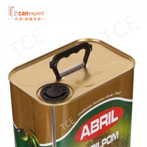 2L3L4L5L thực phẩm cấp hình chữnhật thêm dầu ô liu dầu ô liu thiếc Canitre hình chữnhật