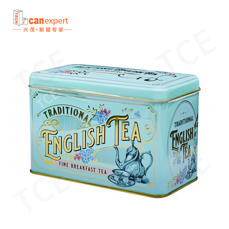 TCE- Thiết kế mới Tea vuông Tea Tin Can Tinplate Tea kim loại chất lượng cao có thể