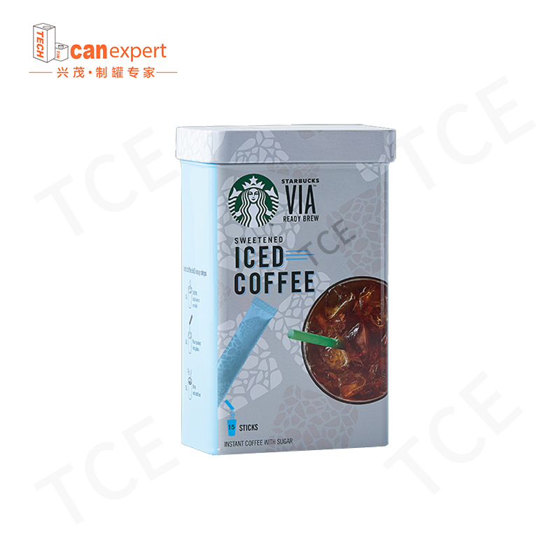 ETC-tùy chỉnh thiếc có thể sản xuất cácnhà sản xuất bán buôn hình chữnhật hình vuông hộp kim loại trà và hộp cà phê hộp thiếc tùy chỉnh có thể