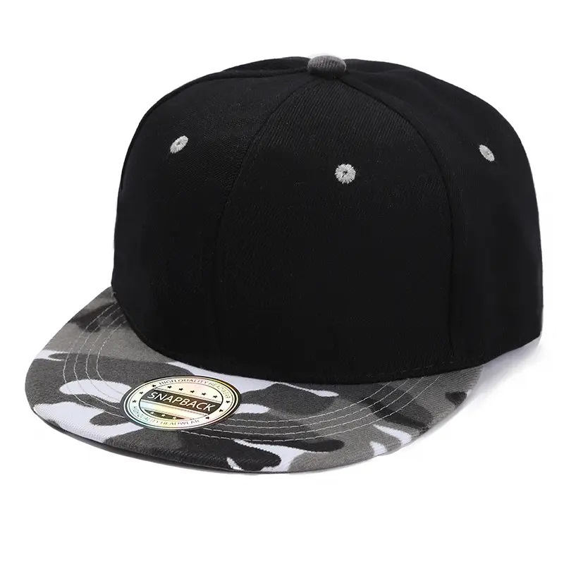 Thêu được trang bị mũ màu đen snapback mũ bóng chày mũ màu sắc tương phản màu sắc tương phản