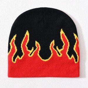 Skull Skull Ski Ski Acrylic KNING HIP HIP BUFFED TẤT CẢ CÁC THIẾT KẾ TUYỆT VỜI LOGO tùy chỉnh Unisex Winter Jacquard Flame beanie