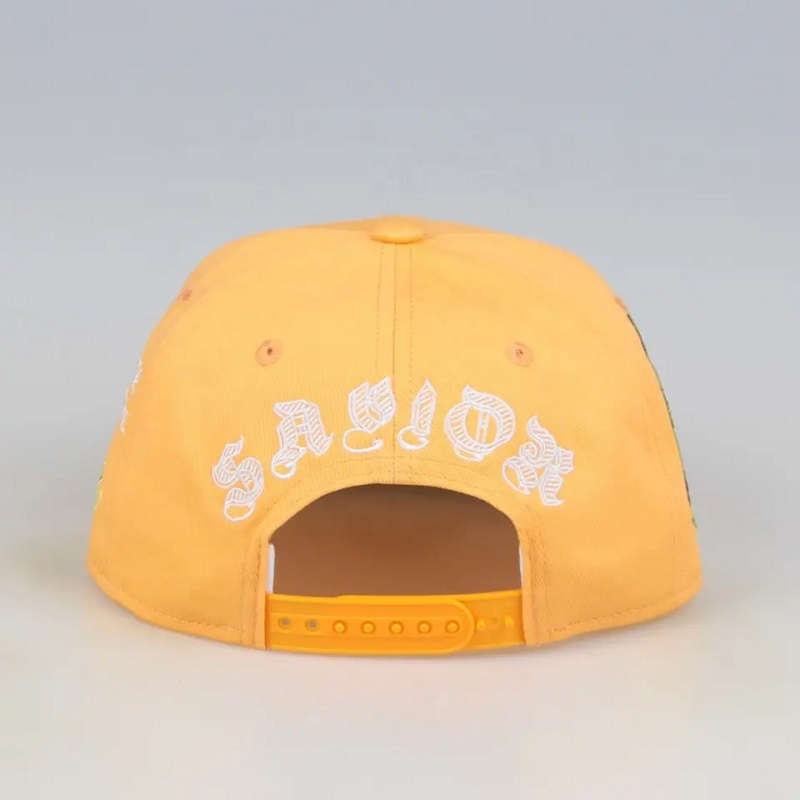 Được sản xuất tại Trung Quốc Six Panel Snapback Basket Bóng chày chonam giới tùy chỉnh Gorras Snapbacks Mũ huyệt màu vàng