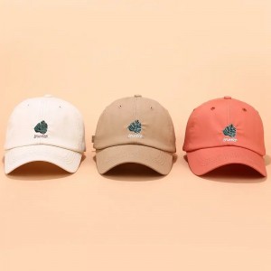 100% Cotton Custom 6 Panel Panel Dad Hat, Logo thêu không cấu trúc Hat Custom