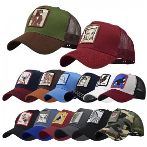 Thời trang bán buôn 5 bảng hoạt hình thể thao Mũ thể thao thêu lưới Gorros Mũ bóng chày Mũ xe tải động vật Mũ xe