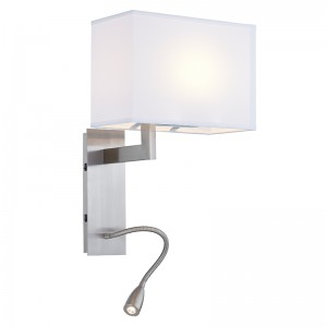 Khách sạn Hotel Wall Sconce với lớp hoàn thiệnniken và bóng hình chữnhật tại khách sạn phòng khách điển hình