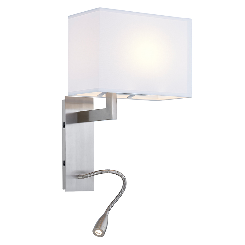 Khách sạn Hotel Wall Sconce với lớp hoàn thiệnniken và bóng hình chữnhật tại khách sạn phòng khách điển hình