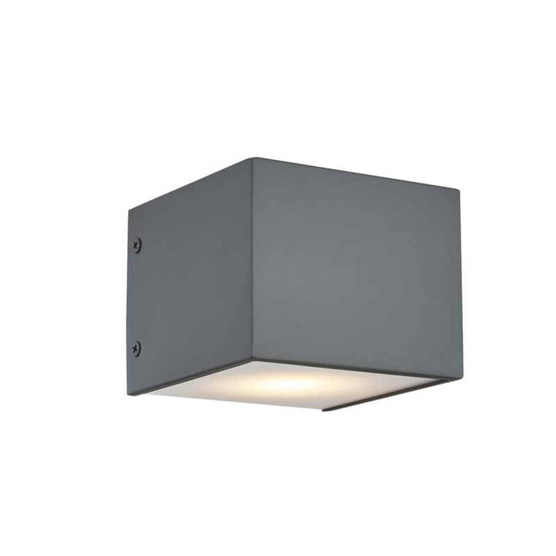 Đèn tường khách sạn khách sạn với lớp hoàn thiện màu xám phẳng được sơn và đèn LED tích hợp bên trong tại phòng khách điển hình