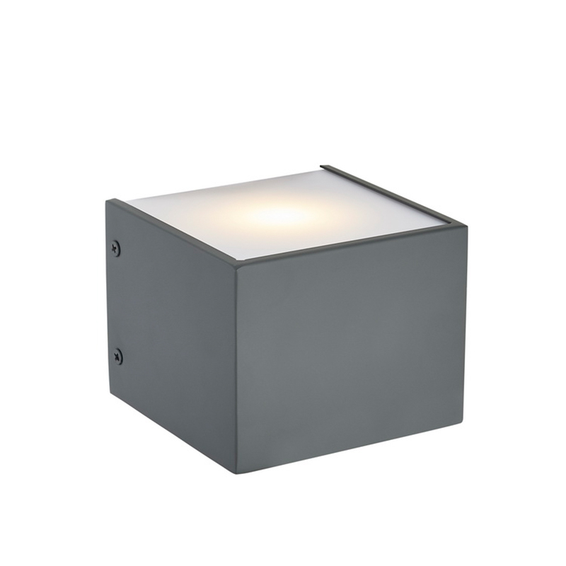 Đèn tường khách sạn khách sạn với lớp hoàn thiện màu xám phẳng được sơn và đèn LED tích hợp bên trong tại phòng khách điển hình