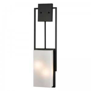 Khách sạn Hotel Wall Sconce với lớp hoàn thiện màu đen mờ và bóng hình chữnhật tại khách sạn hành lang điển hình