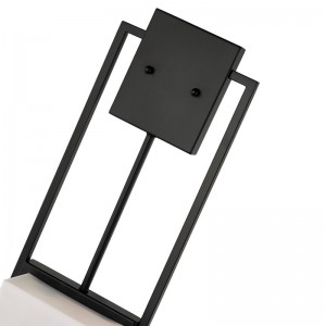 Khách sạn Hotel Wall Sconce với lớp hoàn thiện màu đen mờ và bóng hình chữnhật tại khách sạn hành lang điển hình