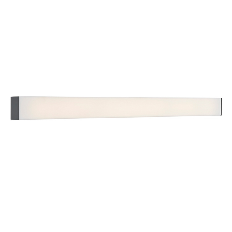 Khách sạn khách sạn Vanity Light Wall Sconce với lớp hoàn thiện màu xám phẳng và bóng acrylic trắng mờ tại khách sạn tắm khách điển hình