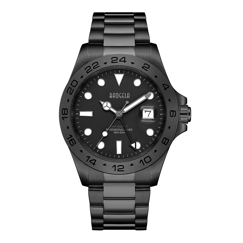 Đàn ông Baogela XEM LỰA 304 Thép không gỉ Chuyển động Thụy Sĩ Dial Dial 50Bar Ashion Business Relogio Masculino Wristwatch 22806
