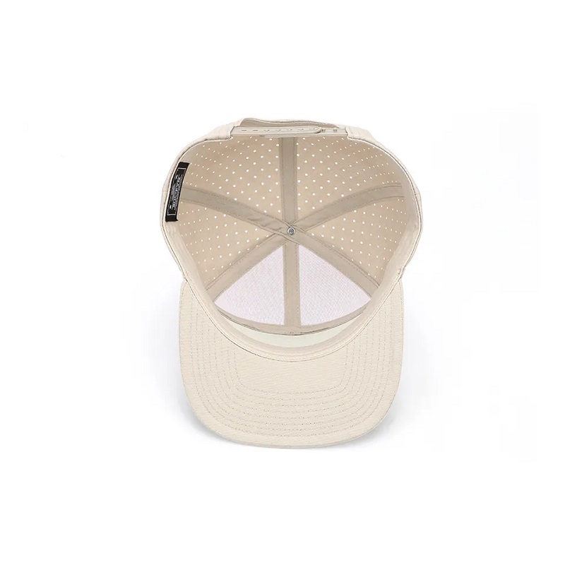 Bán buôn tùy chỉnh chất lượng cao 7 bảng điều khiển phẳng manh mũi in logo Snapback Snapback, Laser Cut Hole bị đục lỗ