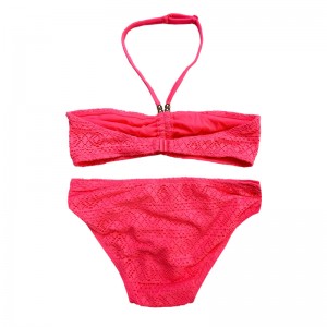 Halterteck ren hai mảnh trẻ em đồ bơi