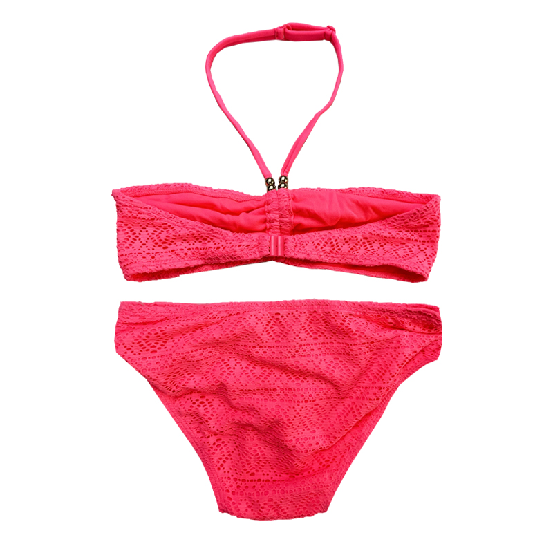 Halterteck ren hai mảnh trẻ em đồ bơi