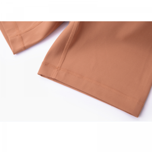 Không có t-line Peach Hip Color Solid Yoga Short