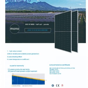 Hiệu quả cao 540-555 W Hệ thống bảng điều khiển mô-đunnăng lượng mặt trời quang điện trực tuyến bán hàng trực tuyến