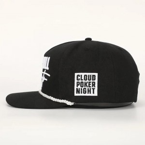 Tùy chỉnh thêu 5 bảng hiệu suất bông đen thể thaongười cha mũ đàn ôngnữ golf gorras dâynai