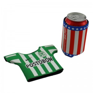 Thời trang áo phông đầy màu sắc thiết kế hình dạng tổng hợp in hoa bia cáchnhiệt có thể làm mát koozies.