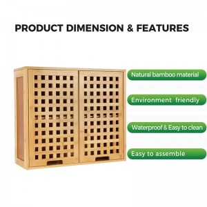 Tủ phòng tắm bằng tre Tủ lưu trữ tủ quần áo