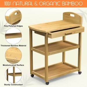 Kệ mở cho cửa hàng xe đẩy chuẩn bị thực phẩm