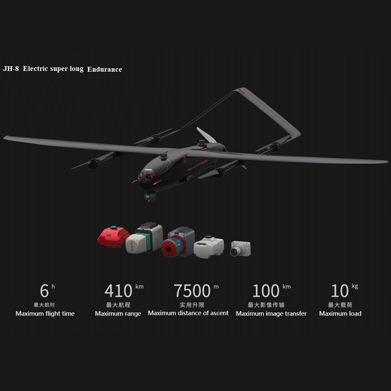 JH-8SE Sức bền dài EVTol UAV UAV cánh cố định