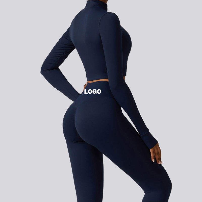 SC9281 3 mảnh áo khoác thể thao quần áo áongực Yoga phù hợp với Black Fitness Leggings We