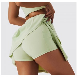 SC1055 crop top áo polo và váy tennis set yoga kết hợp yoga tập thể dục phụnữ 2024