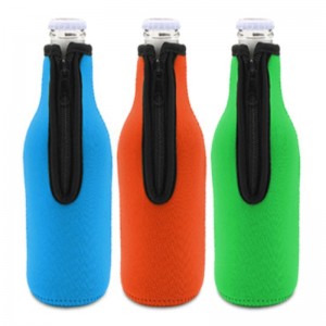 Túi làm mát bằng bia Neoprene Bia Túi làm mát 330ml Vỏ cách điệnnhiệt với khóa kéo để cắm trại Bia Bia Bia 12o