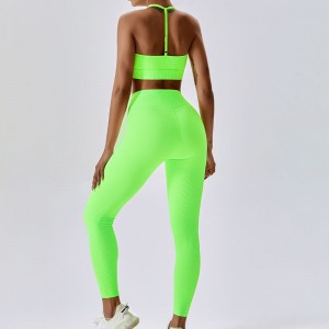 SC101610 Halter Sports Bra Ladies Halter Cổ chéo áongực thể thao dành cho phụnữ Logo Women Workout Thể thao BRA Bán buôn Yoga Cro