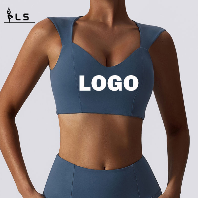 SC10182 Đàn ông thể thao có tác động cao BRA cho WO White Sports BRA có thể tháo rời