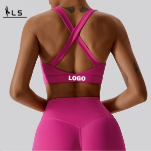 SC101811 Back Back Yoga Thể thao áongực có tác động cao Ladies Ladies Halter cổ chéo áongực thể thao cho phụnữ