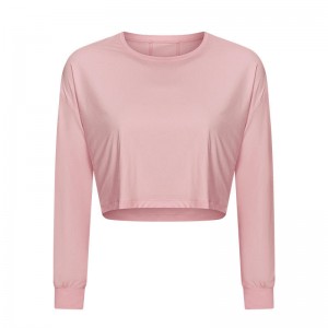 SC10265 Yoga Crop Crop Top Gym Gym Fitness STIP TP-SHIRT YOGA Long tay áo áo phông áo thun áo