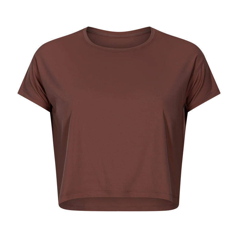 SC102610 Áo sơ mi lỏng cho Yoga Short Gym Gym Yoga ActiveWear Short Shirt áo crop top Bán hàng thở khônhanh chóng