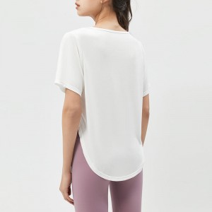 SC10264 Yoga T Áo phông chạy áo phông vòng tròn tay áo tập thể dục thông thường