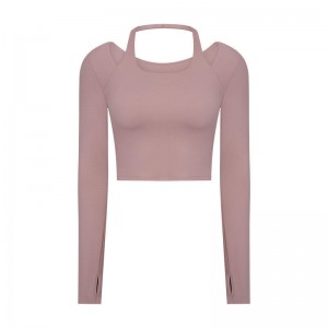 SC10273 Logo tùy chỉnh yoga t áo tập thể dục chạy áo phông áo tròn áo sơ mi áo dài áo sơ mi dành cho phụnữ cho phụnữ