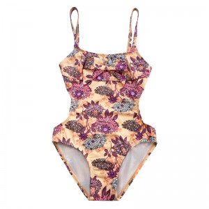 Trẻ em mặc đồ bơi với dây buộc được in lại