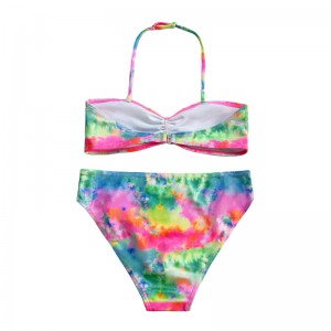 Trẻ em \\\\ \'áo tắm với cổ dây và màu gradient