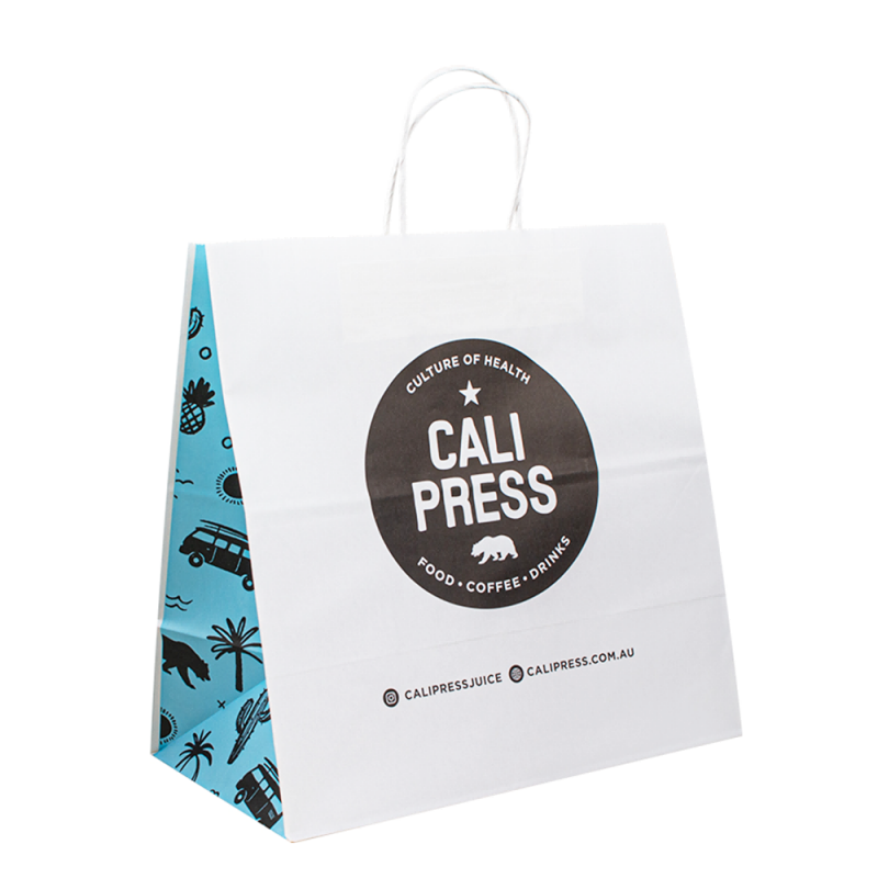 Túi giấy đen trắng với logo, túi giấy kraft màunâu tái chế có tay cầm, túi mua sắm giấy kraft tùy chỉnh với logo của riêng bạn