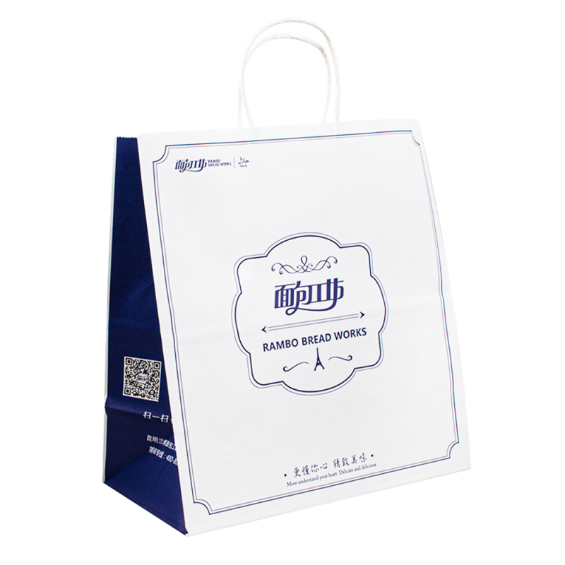 Túi giấy đen trắng với logo, túi giấy kraft màunâu tái chế có tay cầm, túi mua sắm giấy kraft tùy chỉnh với logo của riêng bạn