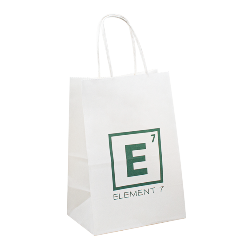 Túi giấy tùy chỉnh với logo của riêng bạn, túi giấy thân thiện với môi trường dùng một lần với tay cầm xoắn, in túi giấy kraft màunâu
