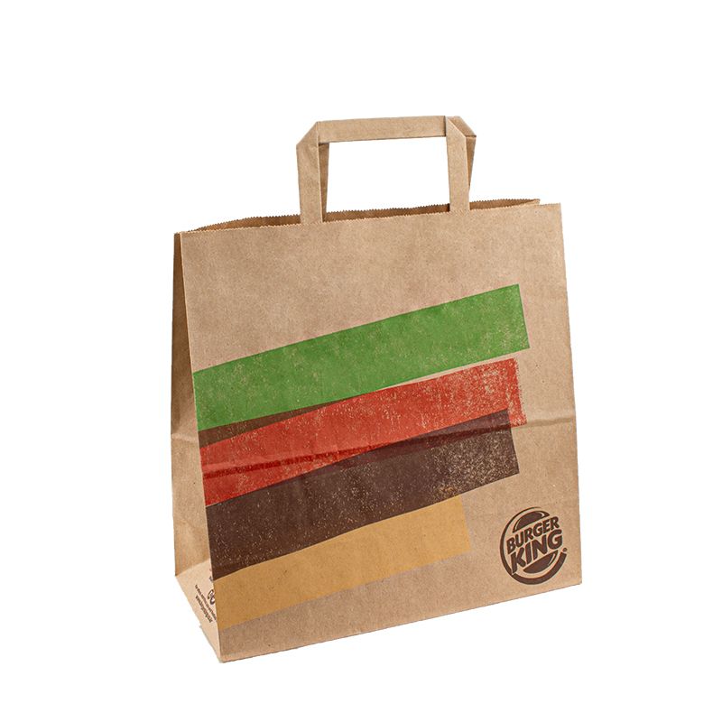 Kraft Paper Mua sắm túi thực phẩm Bao bì túi giấy tùy chỉnh với túi giấy logo có tay cầm