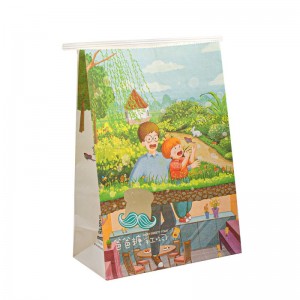 Bán buôn Túi đóng gói giấy Kraft Kích thước tùy chỉnh cho bánh mì bánh mì