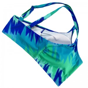 Tàungọc lam in hai mảnh với dây đai rộng