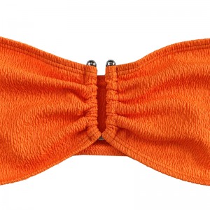 Vải xù màu cam quết trên bộ đồ bơi U-split